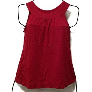 Womens Express Red Sleeveless Shirt Size Small